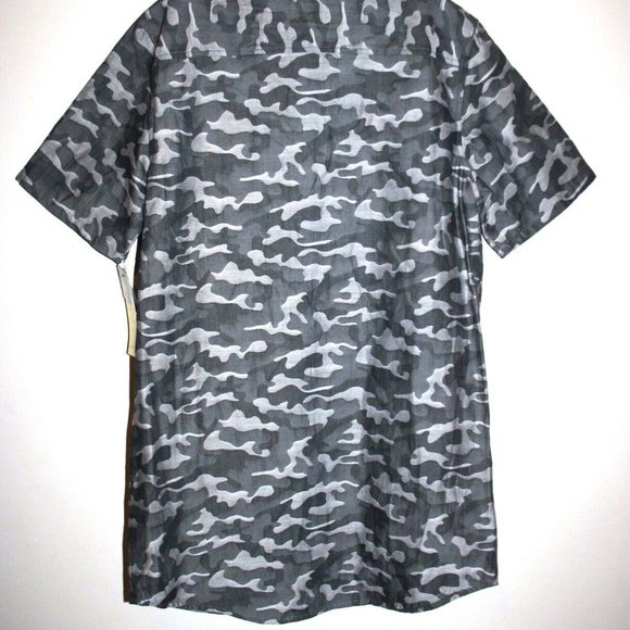 NWT ART CLASS BOYS BUTTON DOWN GRAY CAMO CAMOUFLAGE SHORT SLEEVE SHIRT XL - Picture 6 of 8